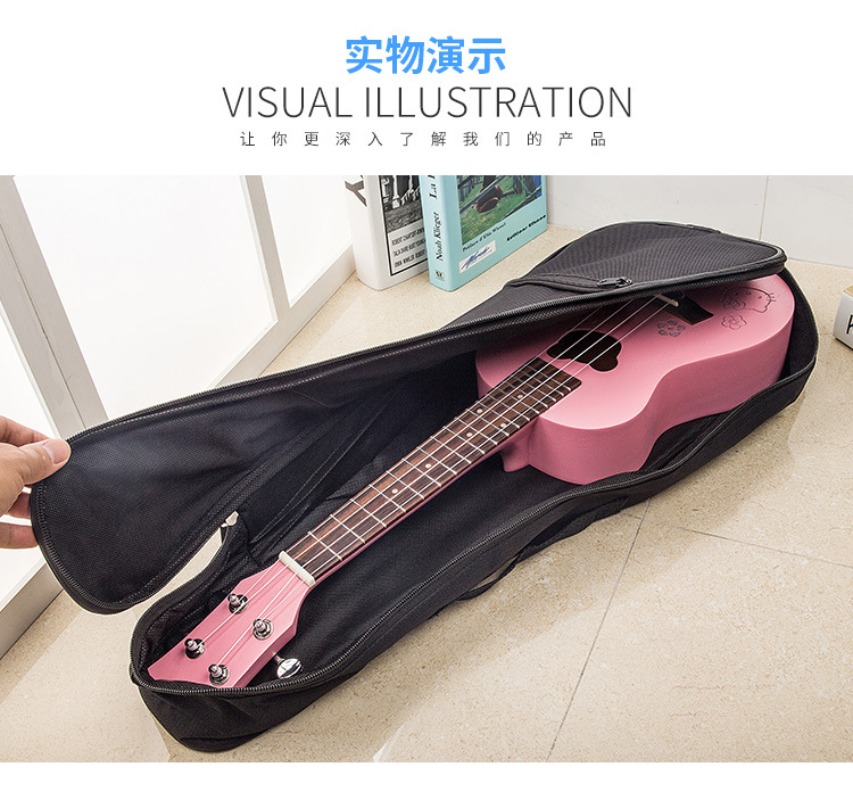 Case Guitar Gig Bag - Kalın Pamuk Dolgulu Yastıklı Ukulele Çantası,