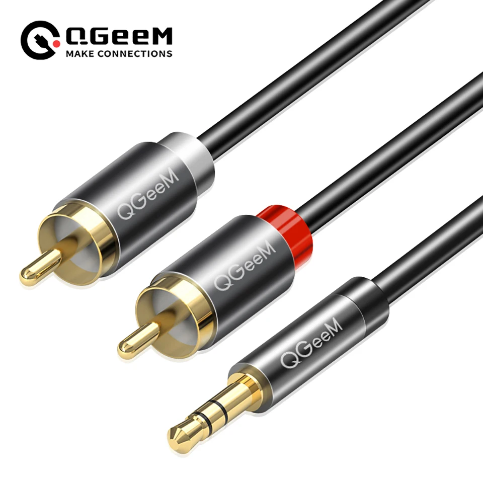 Audio Music Mixer - QGeeM RCA Kablosu 2RCA - 3.5mm