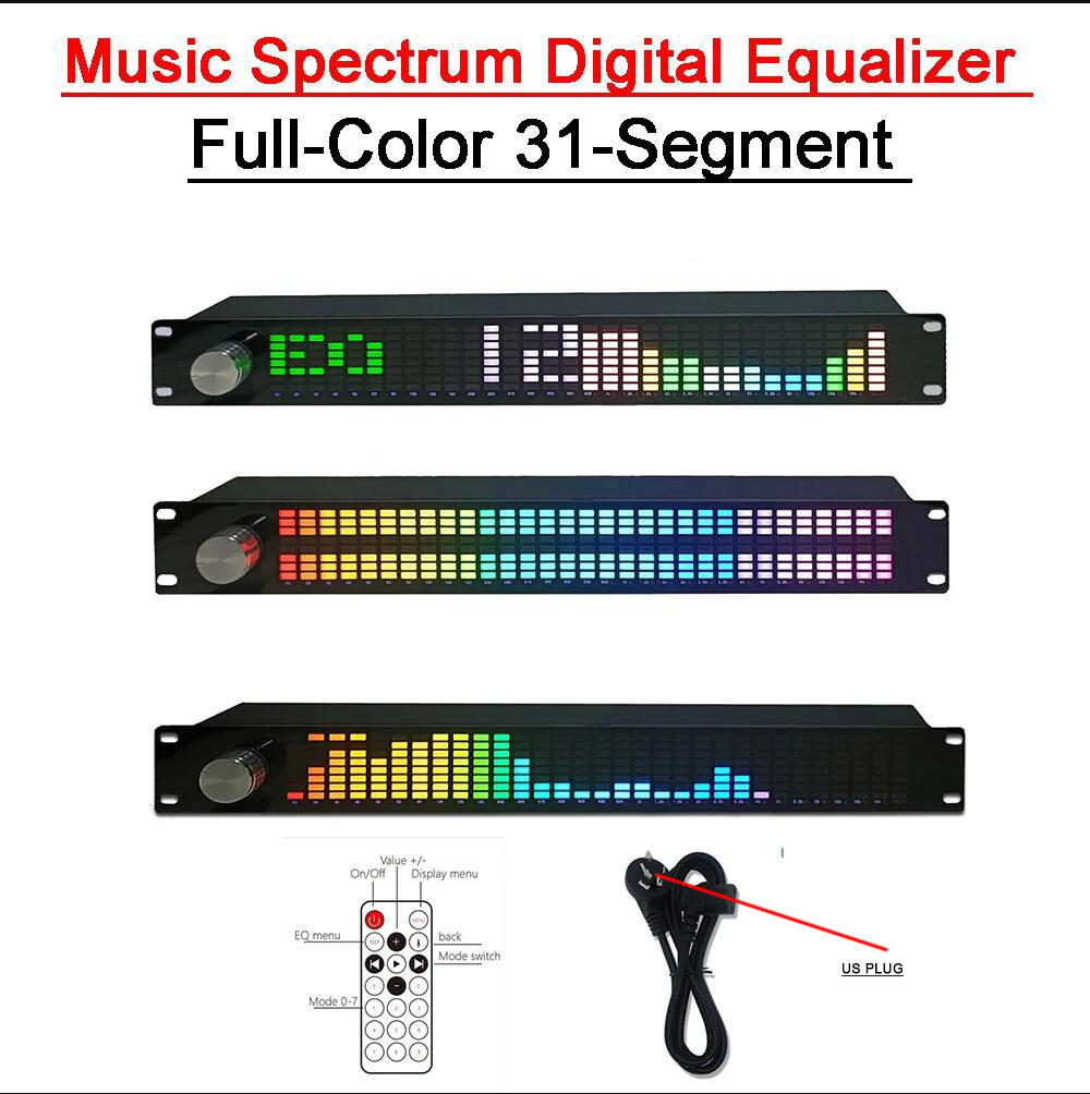 Audio Music Equalizer - 1.5U Müzik Spektrumu Dijital Ekolayzır EQ