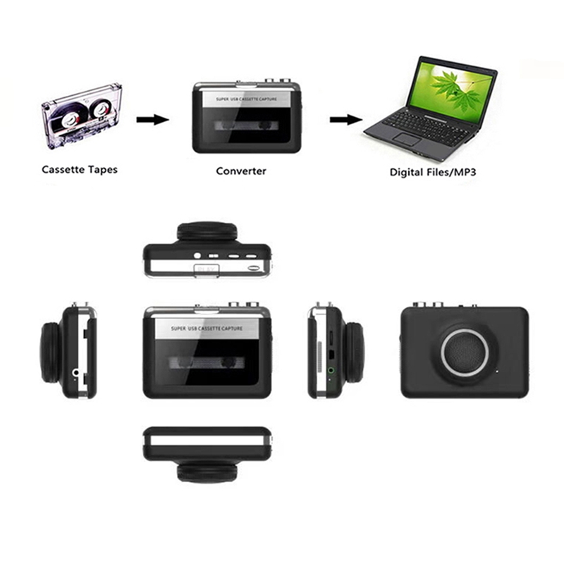 Audio Music Converter To Mp3 - Taşınabilir Stereo USB Kaset Çalar Kasetten