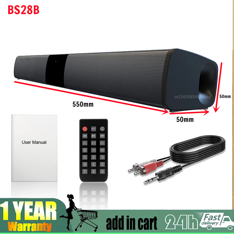 Audio Music Visualizer - 40W Kablosuz Bluetooth Soundbar Stereo Hoparlörler