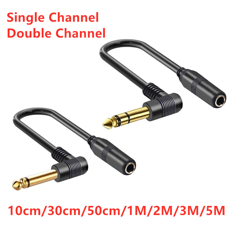 Audio Music Mixer - Sağ açı 90 derece 6.35mm erkek