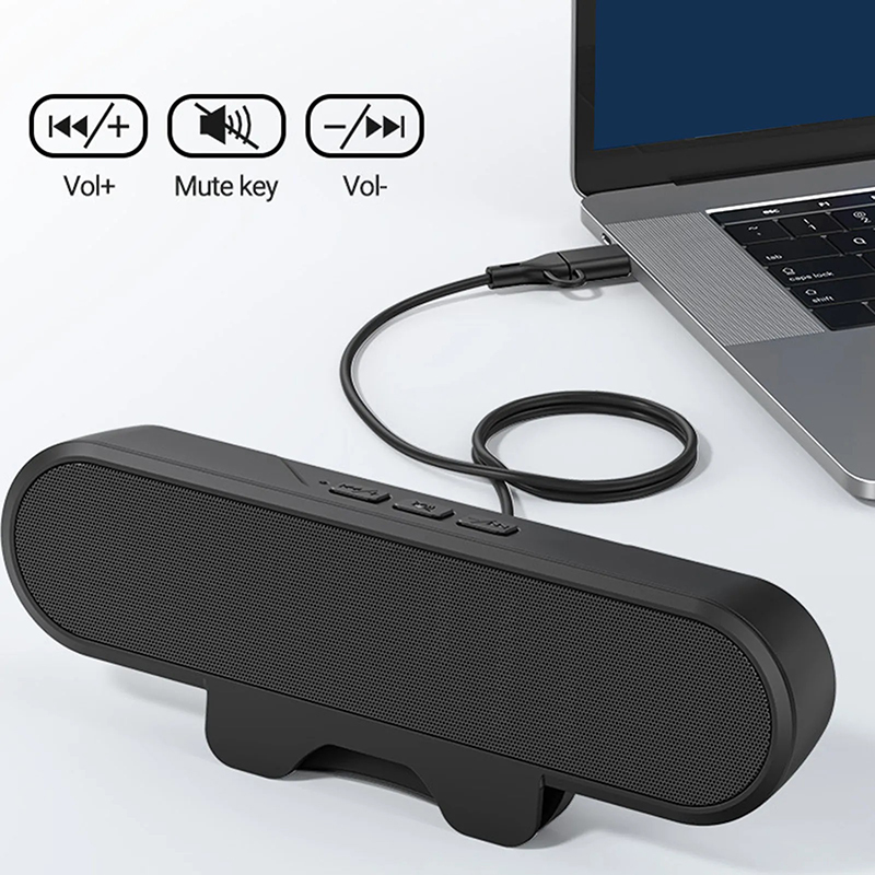 Audio Music Center - Mini Soundbar Hoparlör Klipsi Taşınabilir USB