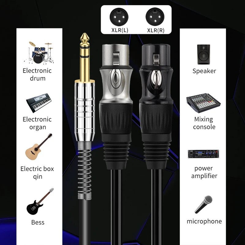YYTCG Hifi 6.5 2xlr Aduio kabl - Audio Music Mixer incelemesi ve fiyatı