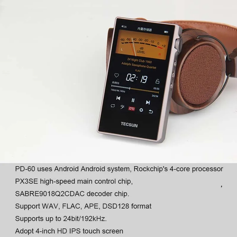 Tecsun PD-60 4 inç IPS dokunma - Audio Music Equalizer incelemesi ve fiyatı
