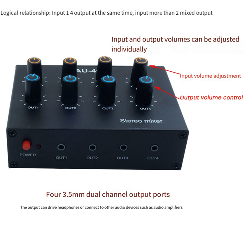 M07K-AU-404 Stereo Ses Dört Ço - Audio Music Mixer incelemesi ve fiyatı