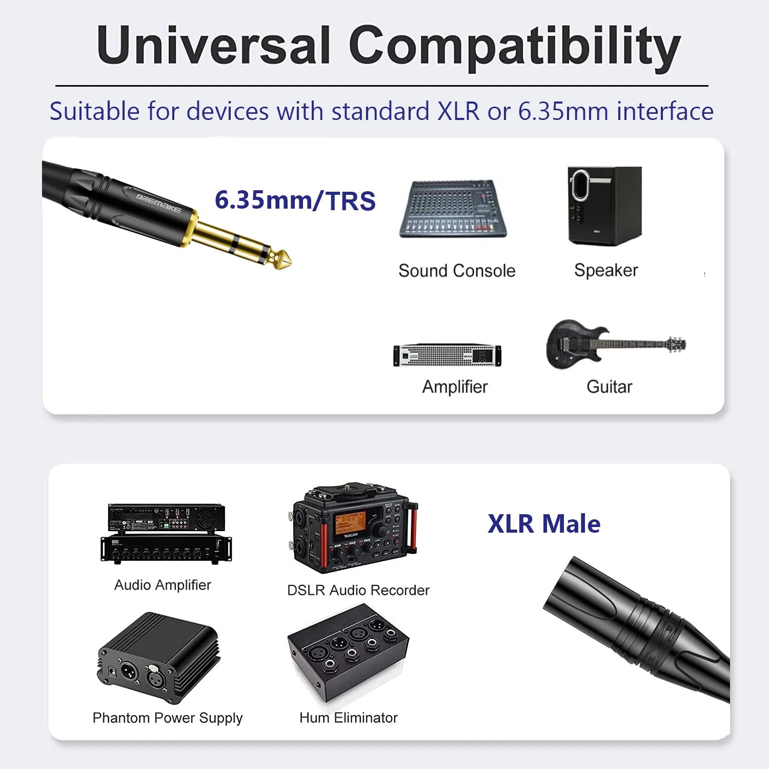 XLR erkek 6.35mm TRS dengeli k - Audio Music Mixer incelemesi ve fiyatı